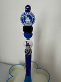 (Extender) Dodgers Rhinestone Beaded Pen