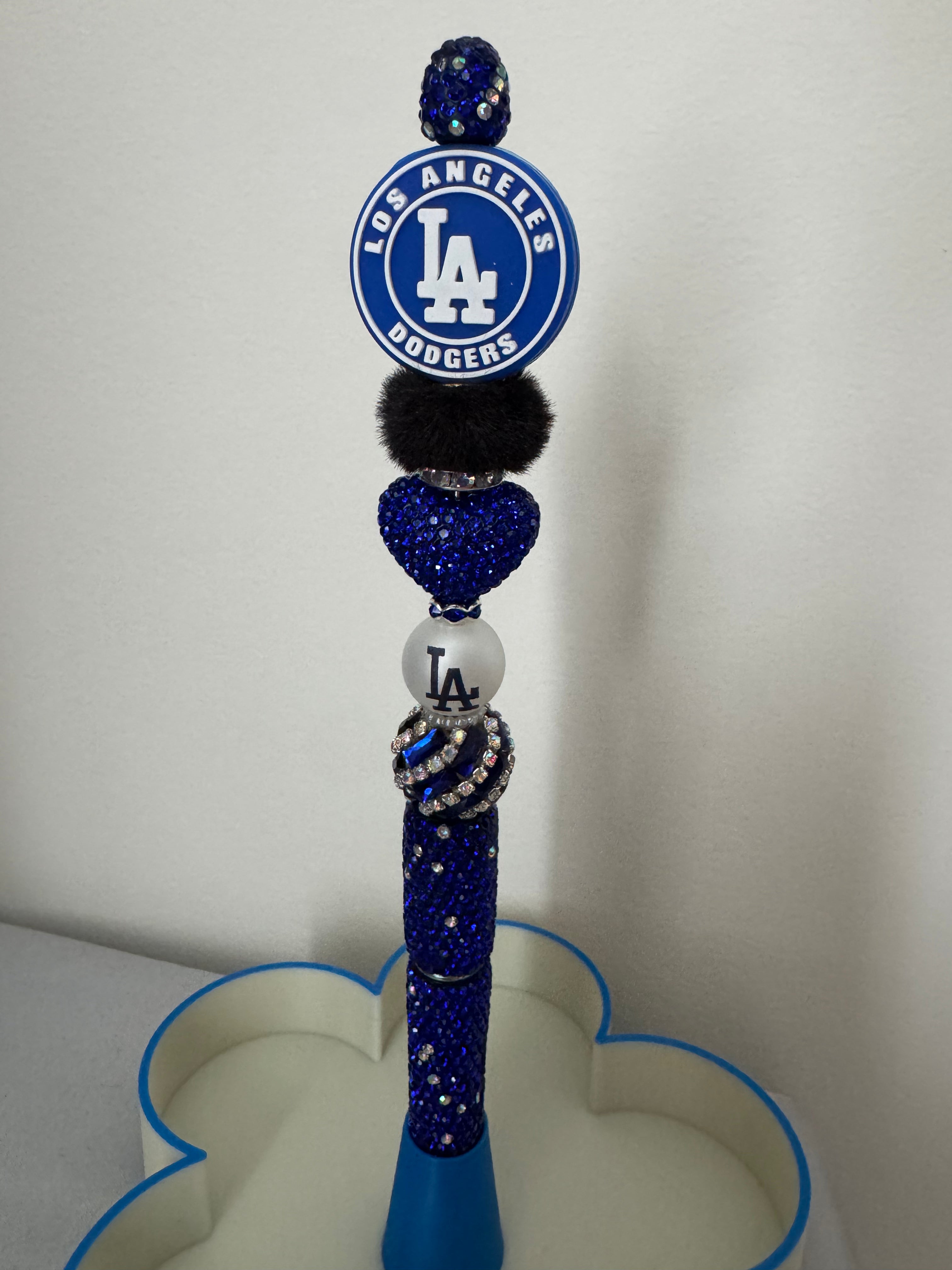 (Extender) Dodgers Rhinestone Beaded Pen