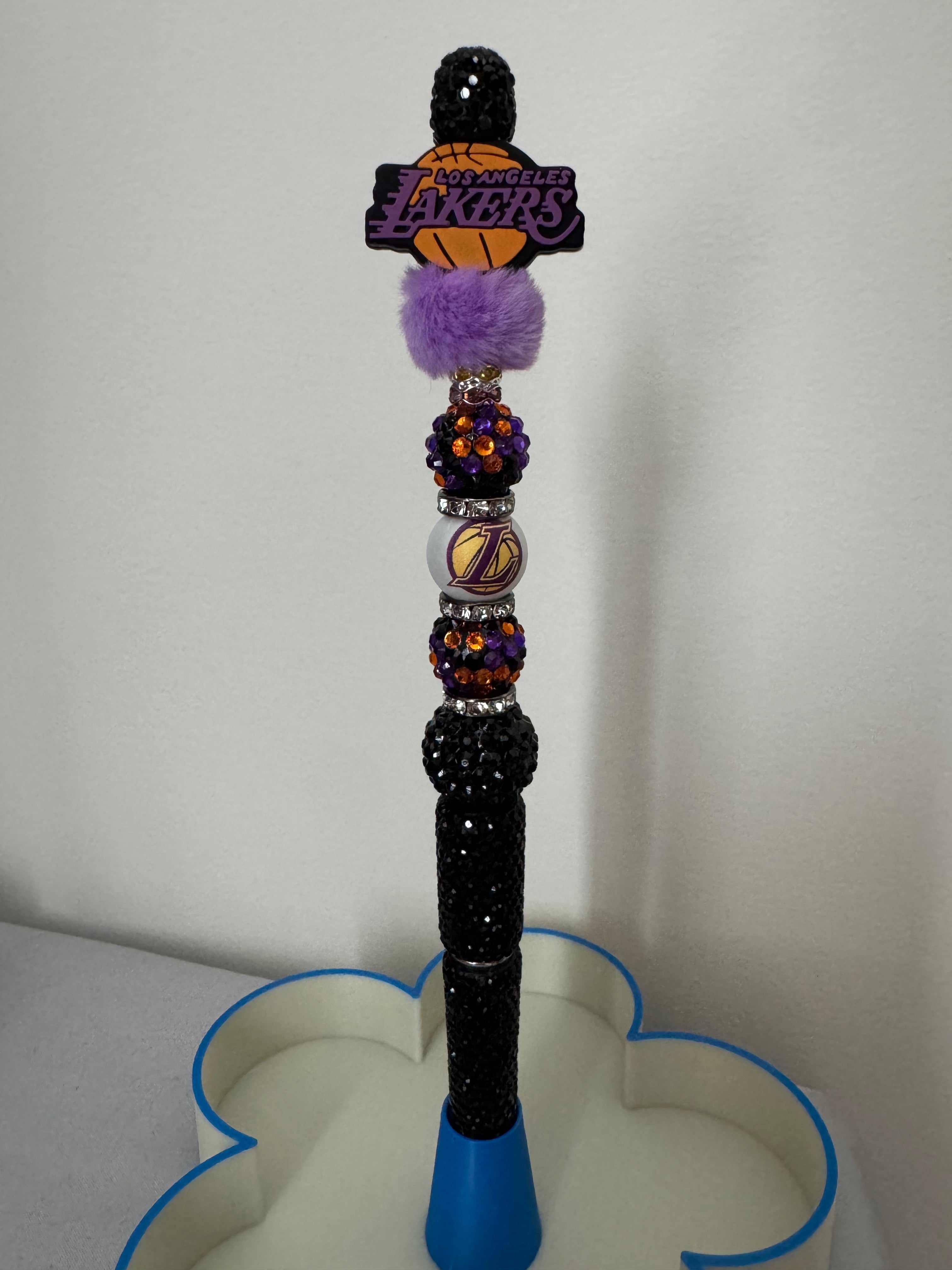 (Extender) Lakers Rhinestone Beaded Pen
